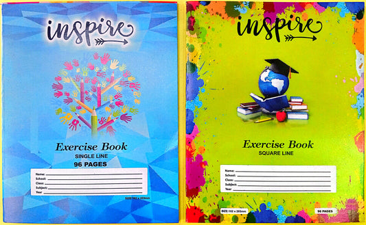 EXERCISE BOOK A5 RULED/SQUARE CHIPBOARD/KASUKU