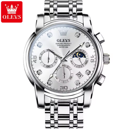 OLEVS 2889 LUXURY DUAL TIME MENS WATCH