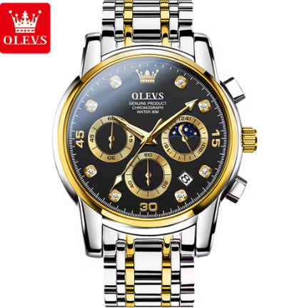 OLEVS 2889 LUXURY DUAL TIME MENS WATCH